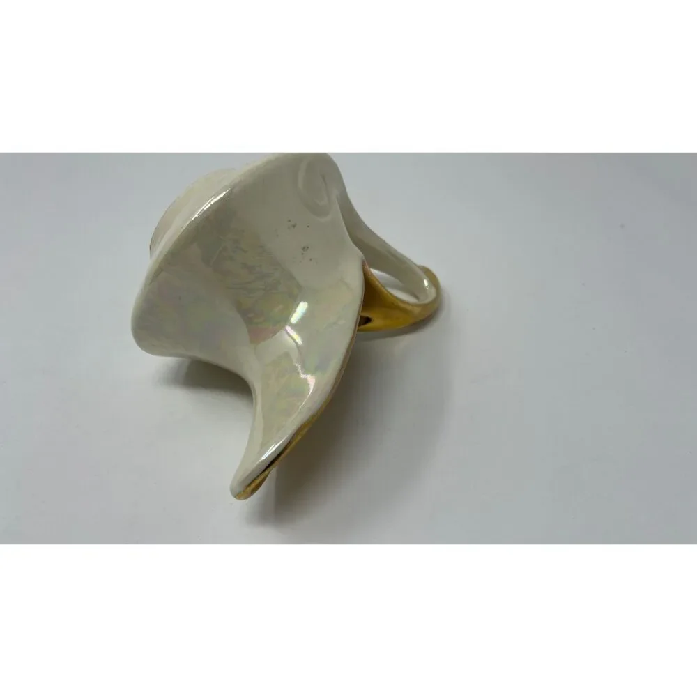 VTG Pearl China Co. Creamer/Sugar Set Hand Decorated 22KT Gold, USA